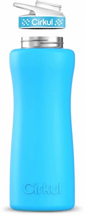 Cirkul 32oz Stainless Steel Bottle Matte Blue | RJCGUURV