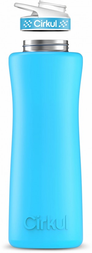 Cirkul 42oz Stainless Steel Bottle Matte Blue | H93LMPRB