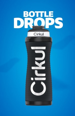 Cirkul Limited Edition 22oz Grip Stainless Steel Bottle Black | QI5HZ296