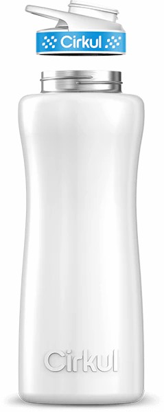 Cirkul 32oz Stainless Steel Bottle White | J9PUFKCM