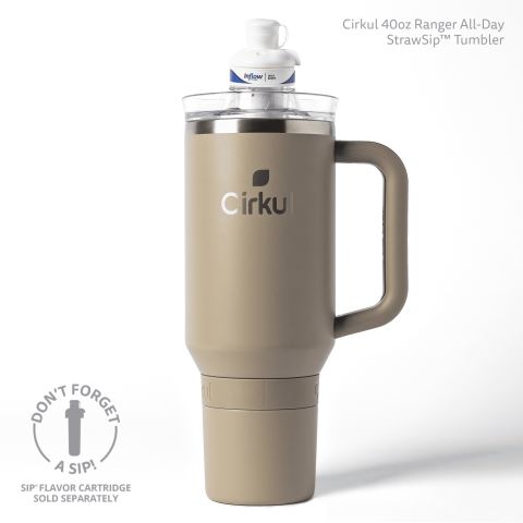 Cirkul 40oz All-Day StrawSip™ Tumbler Bottle Green Brown | OQZ2ZH77