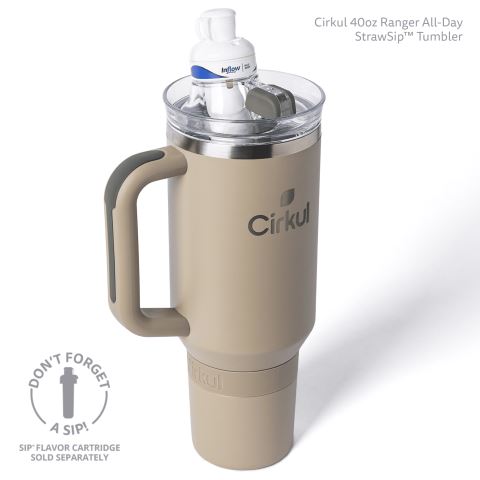 Cirkul 40oz All-Day StrawSip™ Tumbler Bottle Green Brown | OQZ2ZH77