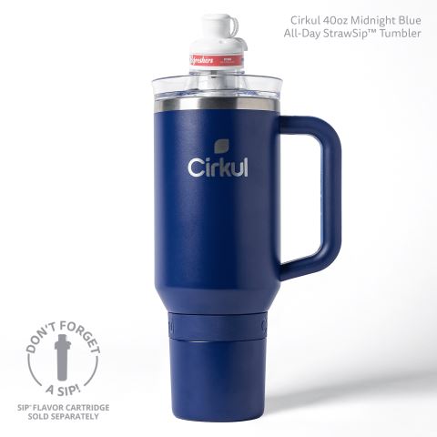 Cirkul 40oz All-Day StrawSip™ Tumbler Bottle Dark Blue | EXU4F36F