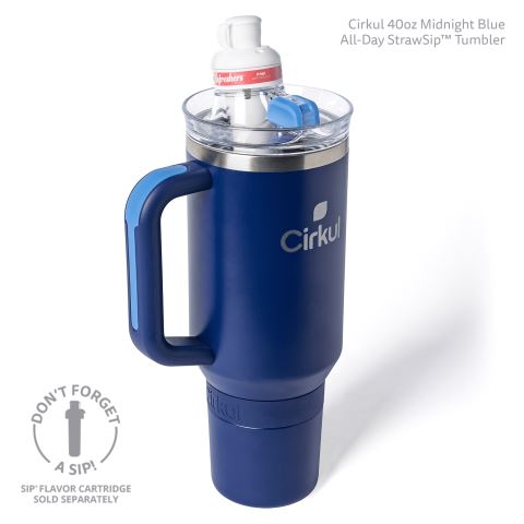 Cirkul 40oz All-Day StrawSip™ Tumbler Bottle Dark Blue | EXU4F36F