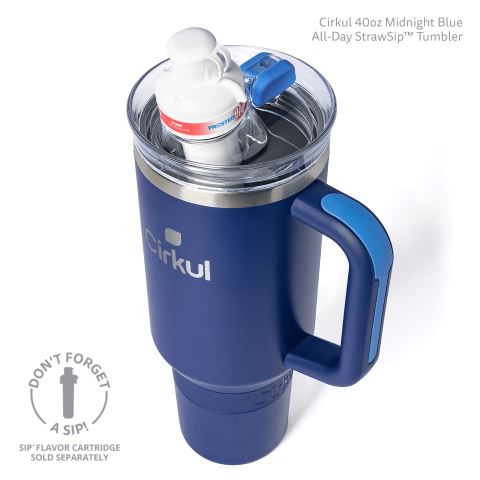 Cirkul 40oz All-Day StrawSip™ Tumbler Bottle Dark Blue | EXU4F36F