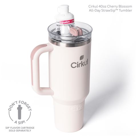 Cirkul 40oz All-Day StrawSip™ Tumbler Bottle Light Pink | 69T4EG22