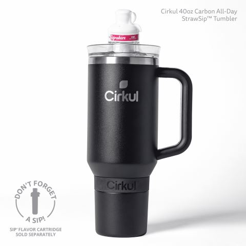 Cirkul 40oz All-Day StrawSip™ Tumbler Bottle Black | TH01PNGY