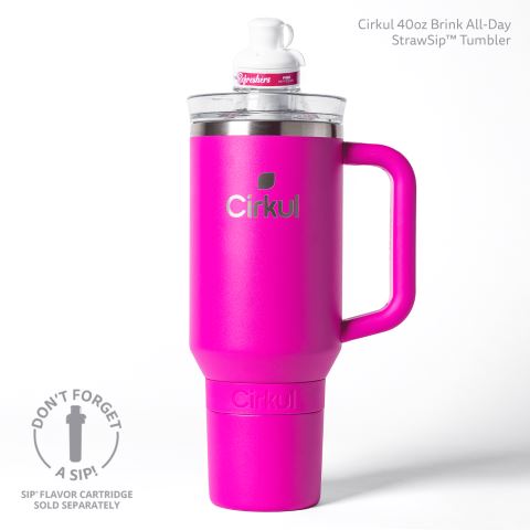 Cirkul 40oz All-Day StrawSip™ Tumbler Bottle Bright Pink | DF9TF7R8