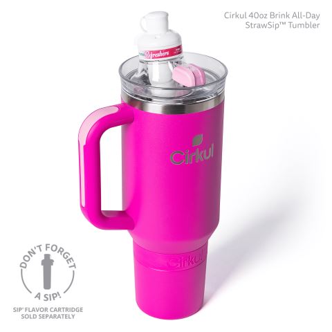 Cirkul 40oz All-Day StrawSip™ Tumbler Bottle Bright Pink | DF9TF7R8