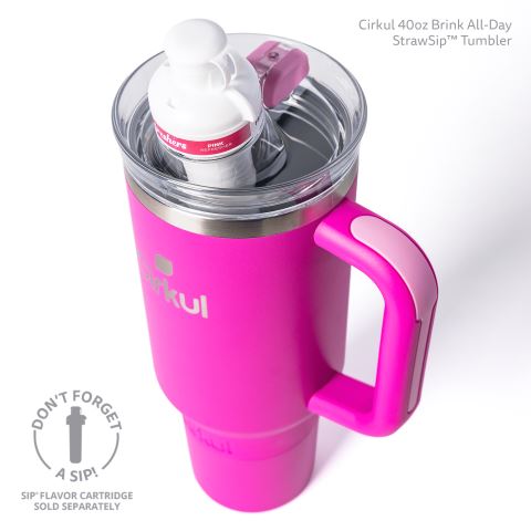 Cirkul 40oz All-Day StrawSip™ Tumbler Bottle Bright Pink | DF9TF7R8