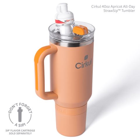 Cirkul 40oz All-Day StrawSip™ Tumbler Bottle Light Orange | CGNFE7QE