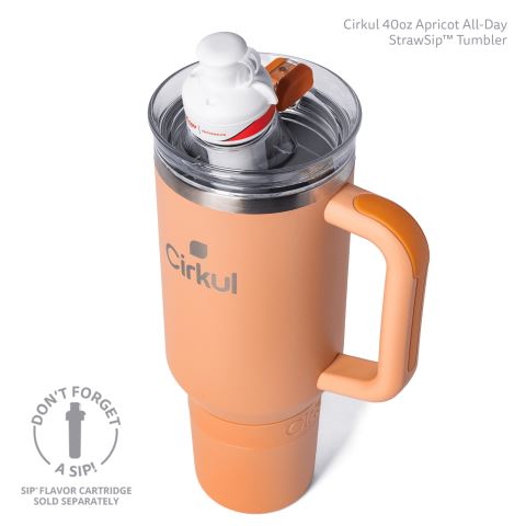 Cirkul 40oz All-Day StrawSip™ Tumbler Bottle Light Orange | CGNFE7QE