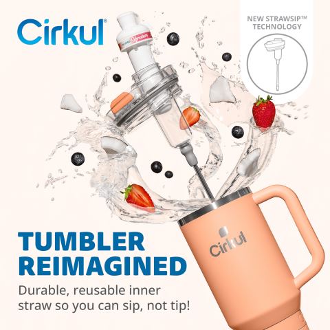 Cirkul 40oz All-Day StrawSip™ Tumbler Bottle Light Orange | CGNFE7QE