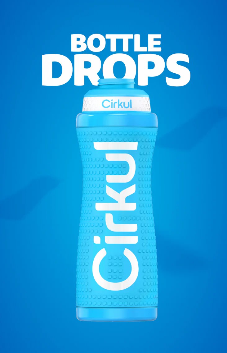 Cirkul Limited Edition 22oz Grip Stainless Steel Bottle Blue | H1IRWAR8